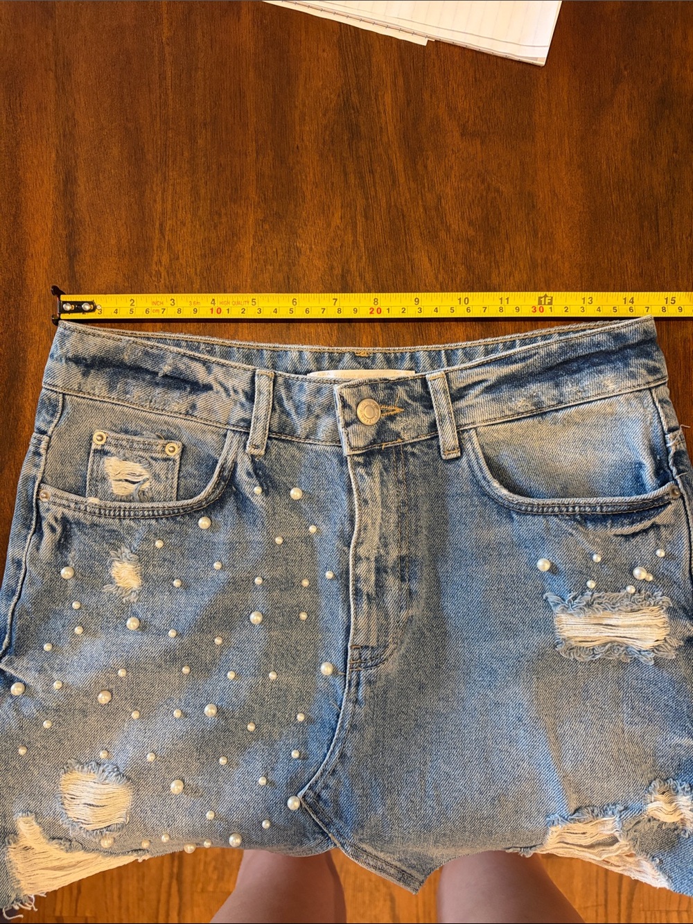 Zara pearl denim mini skirt - Picture 7 of 7